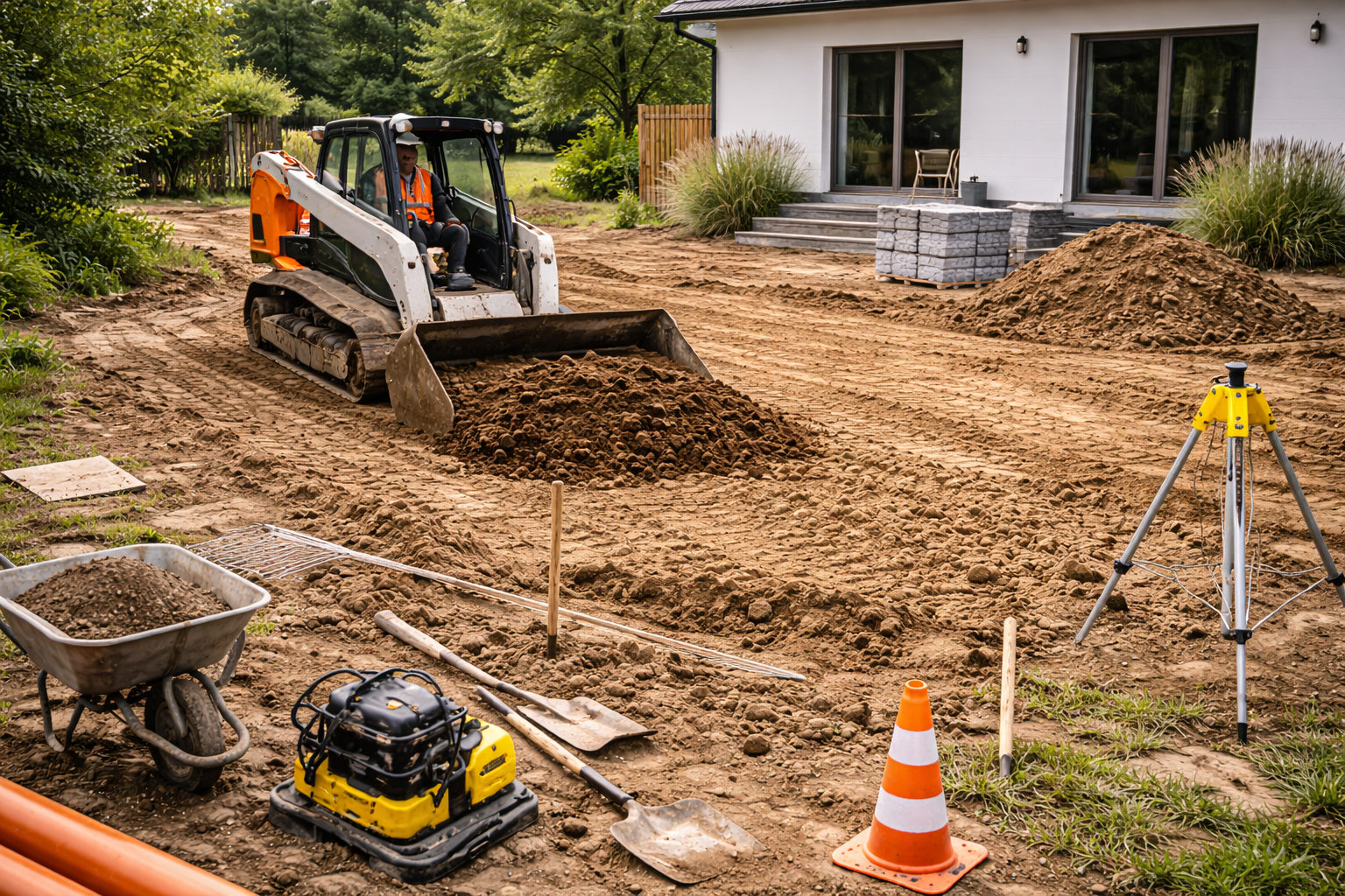 Nivellement terrain terrassement professionnel